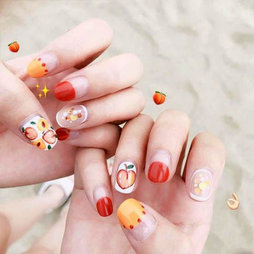 Các mẫu nail hình hoa quả đẹp - lamnails.Net