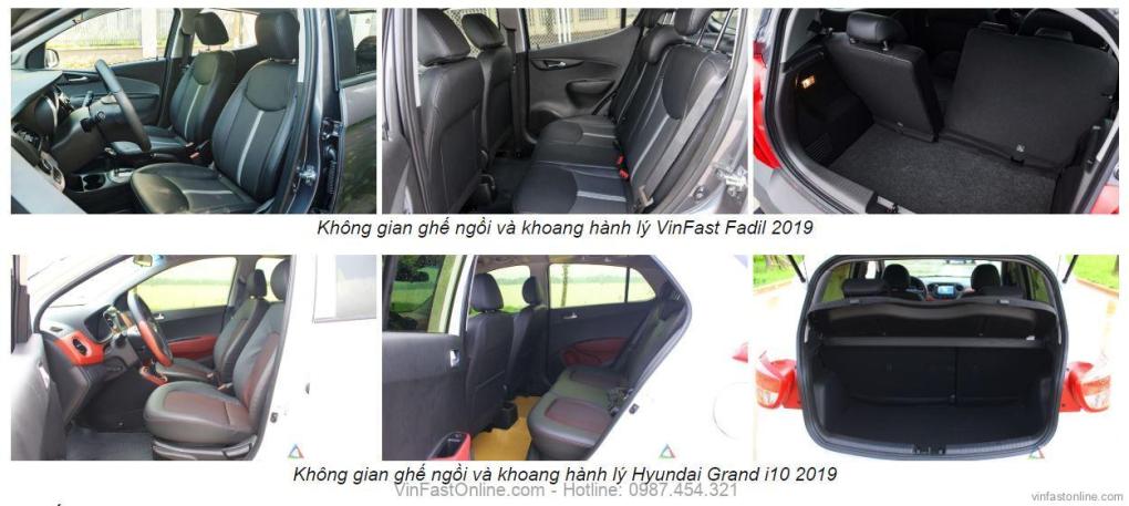So sánh nội thất VinFast Fadil Hyundai Grand i10 - lamnails.Net