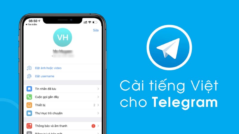 Giới thiệu link cài tiếng việt cho telegram trên điện thoại