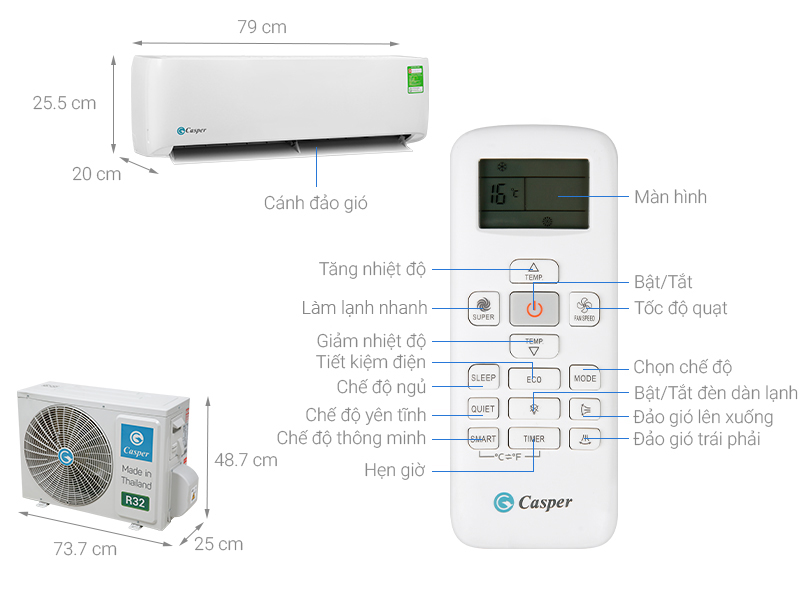 Giới thiệu máy lạnh Casper 1HP: Lựa chọn hoàn hảo cho không gian sống